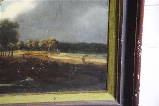 After Jacob Van Ruisdael (1628-1682) Trees in a stormy landscape, 20.5 x 24in.